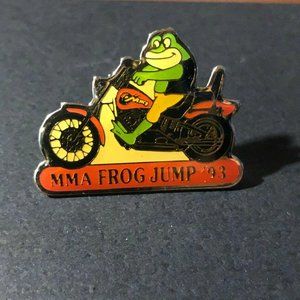 MMA Frog Jump Motorcycle Frog Pin Screwback 1993